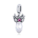 S925 Sterling Silver Ornate Crown Pendant DIY Bracelet Necklace Accessories