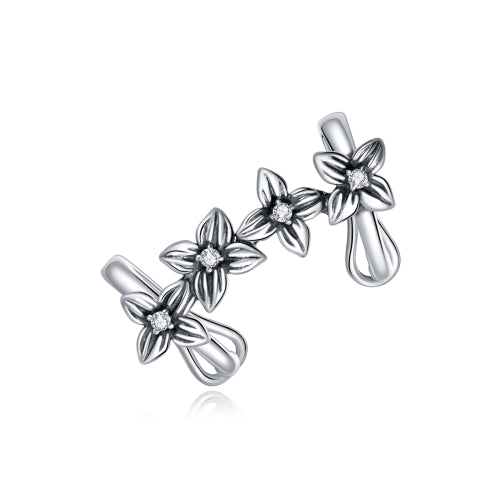 S925 Sterling Silver Simple Style Hydrangea Women Earrings