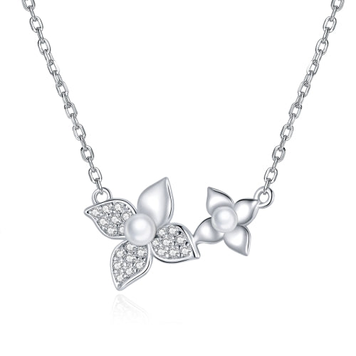 S925 Sterling Silver Hydrangea Women Nacklace Jewelry