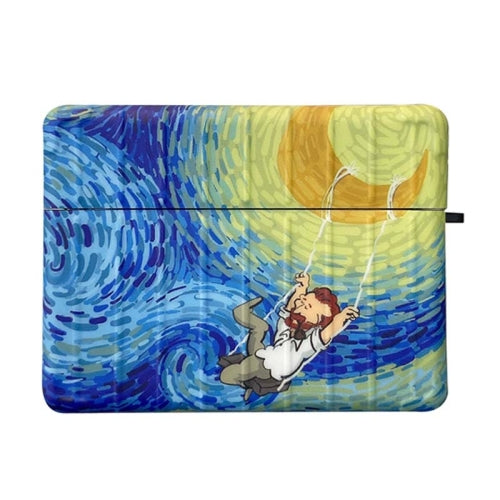 Van Gogh Oil Painting TPU Shockproof Earphone Protective Case For AirPods Pro(Starry Sky)