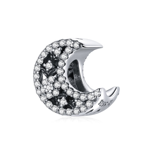 S925 Sterling Silver Moon Goddess Beads DIY Bracelet Necklace Accessories