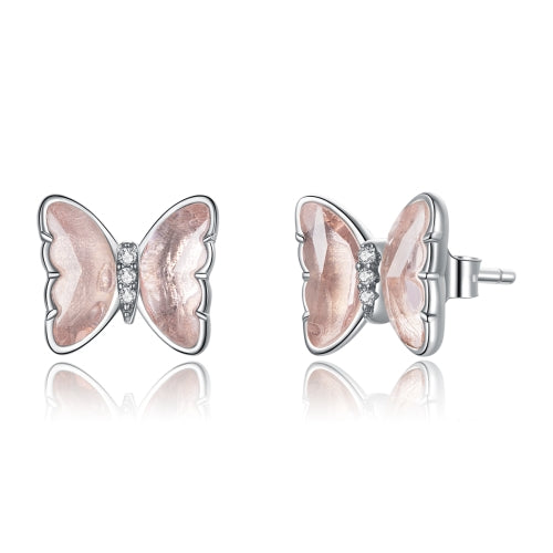 S925 Sterling Silver Butterfly Women Earrings