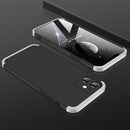 GKK Three Stage Splicing Full Coverage PC Case For iPhone 12(Black+Silver)