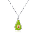 S925 Sterling Silver Avocado Women Nacklace Jewelry