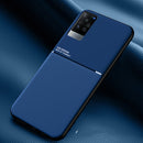 For vivo X60 5G Classic Tilt Strip Grain Magnetic Shockproof PC + TPU Case(Blue)