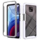 For Motorola Moto G Power (2021) Starry Sky Solid Color Series Shockproof PC + TPU Protective Case(White)