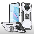 For Xiaomi Mi 10T Lite 5G Magnetic Armor Shockproof TPU + PC Case with Metal Ring Holder(Silver)