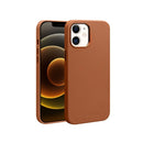 QIALINO Nappa Leather Shockproof Magsafe Case For iPhone 12 mini(Brown)
