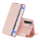 For Samsung Galaxy S21+ 5G DUX DUCIS Skin X Series PU + TPU Horizontal Flip Leather Case with Holder & Card Slots(Rose Gold)