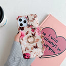 Shockproof IMD TPU Protective Case with Ring Holder For iPhone 12 Pro Max(Retro Flower)