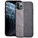 Shockproof Hot-pressed Splicing PU + Cloth Protective Case(Grey)