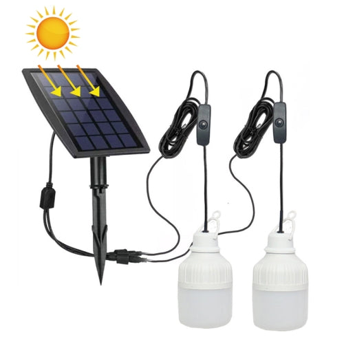 SNF-0092 3W Solar Lantern Lighting Bulb Outdoor IP44 Waterproof LED One for Two Lighting System Split Garden Lamp, Length:5m