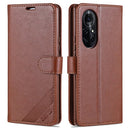 For Huawei nova 8 Pro 5G AZNS Sheepskin Texture Horizontal Flip Leather Case with Holder & Card Slots & Wallet(Brown)