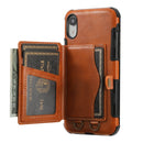 Crazy Horse Texture PU + TPU Shockproof Back Cover Case with Card Slots & Holder & Wallet & Crossbody Strap For iPhone X / XS(Brown)