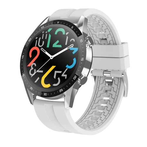 T30 1.28 inch Touch Screen Life Waterproof Smart Watch, Support Bluetooth Call / Sleep Monitoring / Heart Rate Monitoring, Style: Silicone Strap(Grey)