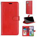 For Motorola Mote G 5G Pure Color Horizontal Flip PU Leather Case with Holder & Card Slots & Wallet & Photo Frame(Red)