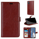 For OPPO A52 / A92 / A72 5G Pure Color Horizontal Flip PU Leather Case with Holder & Card Slots & Wallet & Photo Frame(Brown)