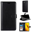 For Xiaomi Poco X3 NPC Pure Color Horizontal Flip PU Leather Case with Holder & Card Slots & Wallet & Photo Frame(Black)