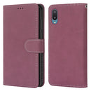 For Samsung Galaxy A02 / M02 Retro Frosted Horizontal Flip PU Leather Case with Holder & Card Slots & Wallet & Photo Frame(Rose Red)