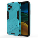 Punk Armor 2 in 1 PC + TPU Shockproof Case with Invisible Holder For iPhone 11 Pro(Blue)