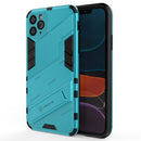 Punk Armor 2 in 1 PC + TPU Shockproof Case with Invisible Holder For iPhone 11 Pro Max(Blue)
