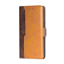 For Huawei Mate 20 Pro Retro Texture Contrast Color Side Buckle Horizontal Flip Leather Case with Holder & Card Slots & Wallet(Brown)