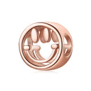 S925 Sterling Silver Smiley Face Beads DIY Bracelet Necklace Accessories