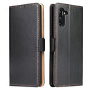 For Galaxy Note10 Dermis Texture PU +TPU Horizontal Flip Leather Case with Holder & Card Slots & Wallet(Black)