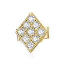 S925 Sterling Silver Cube Poker Women Earrings