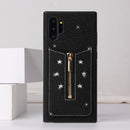 For Galaxy Note10+ Starry Sky Star Zipper Protective Case with Card Slot(Black)