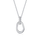 S925 Sterling Silver Geometry Women Nacklace Jewelry