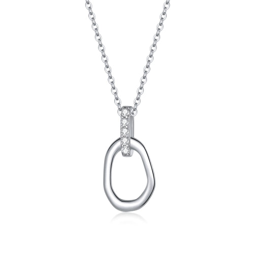 S925 Sterling Silver Geometry Women Nacklace Jewelry