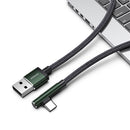 JOYROOM S-1230N4 3A Type-C / USB-C Gaming Angle Head Fast Charging Data Cable, Length: 1.2m(Black Green)