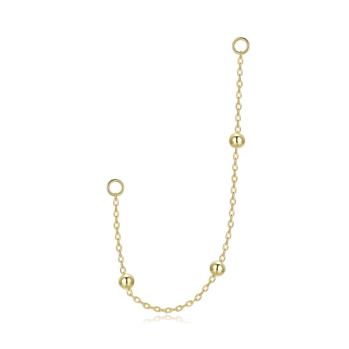 S925 Sterling Silver Silver Simple Chain Women Earrings
