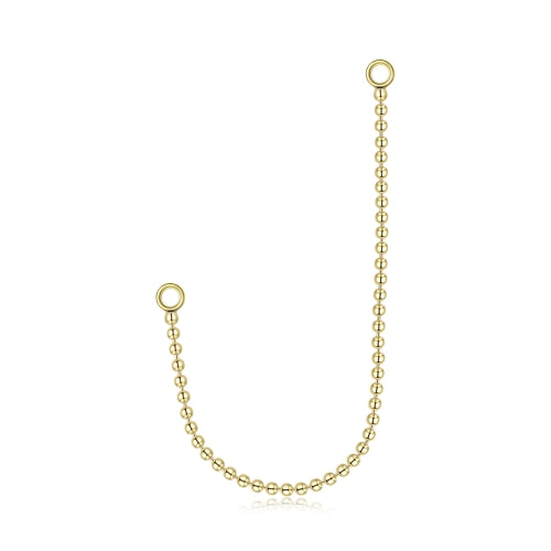 S925 Sterling Silver Silver Beaded Chain Women Earrings