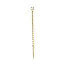 S925 Sterling Silver Silver Beaded Tassel Chain Women Earrings
