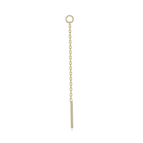 S925 Sterling Silver Silver Tassel Chain Women Earrings