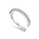 S925 Sterling Silver Silver Simple Ear Clip Women Earrings