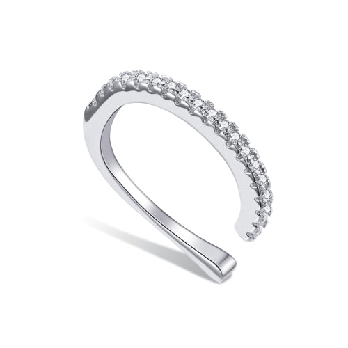S925 Sterling Silver Silver Simple Ear Clip Women Earrings