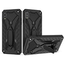 For Samsung Galaxy A02 Shockproof TPU + PC Protective Case with Holder(Black)