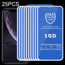 25 PCS 9H 10D Full Screen Tempered Glass Screen Protector For iPhone XR / 11(White)