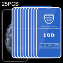 25 PCS 9H 10D Full Screen Tempered Glass Screen Protector For iPhone XS Max / 11 Pro Max(White)
