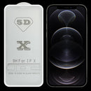9H 5D Full Glue Full Screen Tempered Glass Film For iPhone 12 / 12 Pro(White)