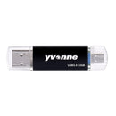 Yvonne YT601-3 USB 3.0 USB + Micro OTG USB Flash Drives U Disk, Capacity:32GB(Black)