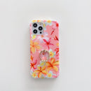 Small Floral Pattern Shockproof Case with Ring Holder For iPhone 11(Pink)