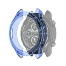 For TicWatch Pro 3 / Pro 3 Lite Half Coverage Hollowed TPU Protective Case(Transparent Blue)