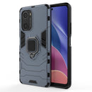 For Xiaomi Redmi K40 / K40 Pro Shockproof PC + TPU Protective Case with Magnetic Ring Holder(Navy Blue)