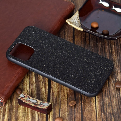 For iPhone 11 Shockproof Glitter Powder Paste Skin TPU Protective Case(Black)