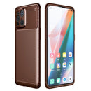 For OPPO Find X3 Carbon Fiber Texture Shockproof TPU Case(Brown)