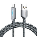 Remax RC-123a 2.4A Type-C / USB-C Intelligent Streamer Power Off Charging Data Cable, Length: 1m(Silver)
